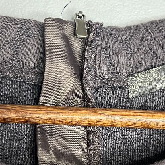 Prana Dress Macee Dark Gray Quilted Long Sleeve Shift Jacquard Textured Knit S - Picture 5 of 13